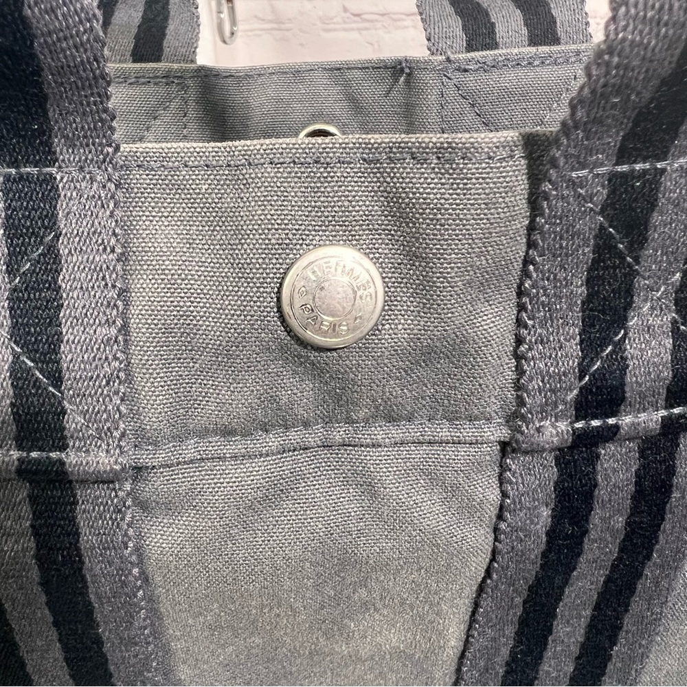 HERMÈS Fourre Tout PM. Mini Canvas tote with snap closures. “Distressed”… - Picture 15 of 16